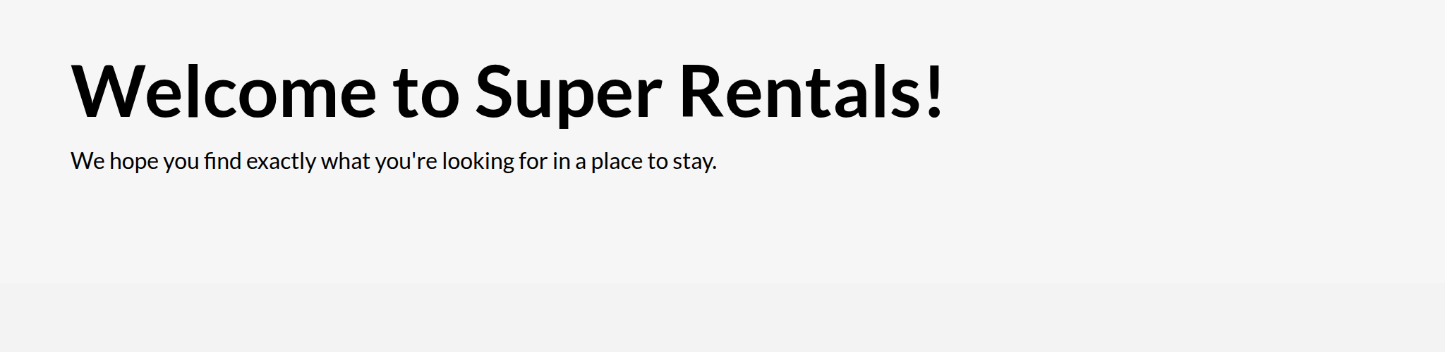 The Super Rentals app by the end of the chapter